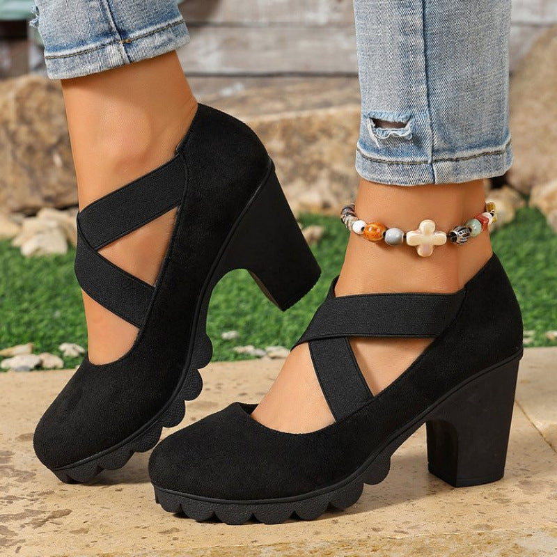 Zapatos Mary Jane para mujer con punta redonda
