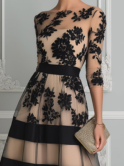 Vestido Midi Negro Elegante