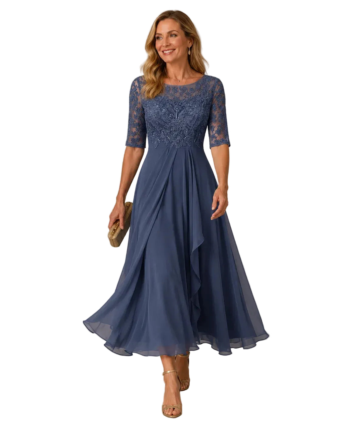 Vestido Midi Drapad
