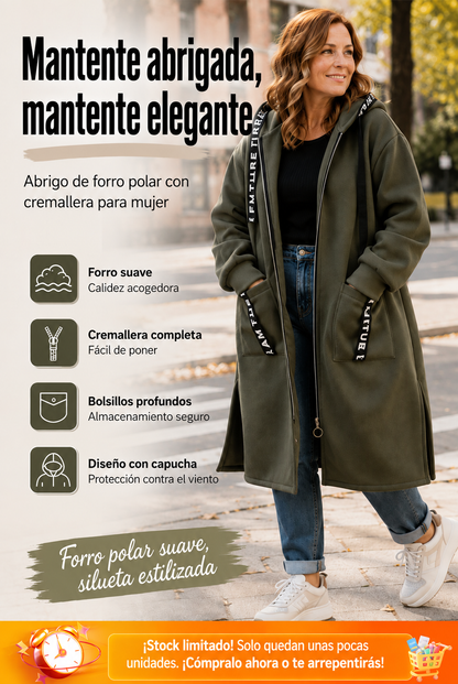 DOLORES | Abrigo sudadera oversize con capucha para mujer