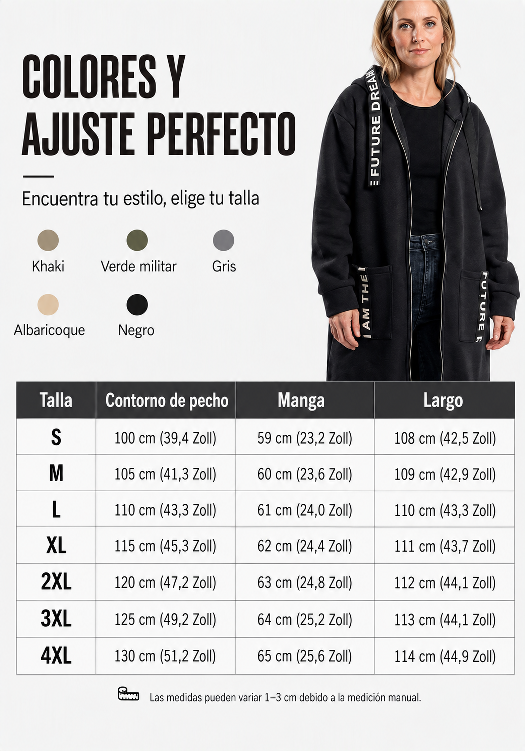 DOLORES | Abrigo sudadera oversize con capucha para mujer