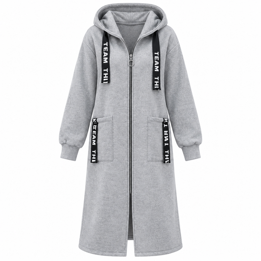 DOLORES | Abrigo sudadera oversize con capucha para mujer