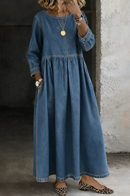 Sara | Vestido Maxi Vaquero Vintage
