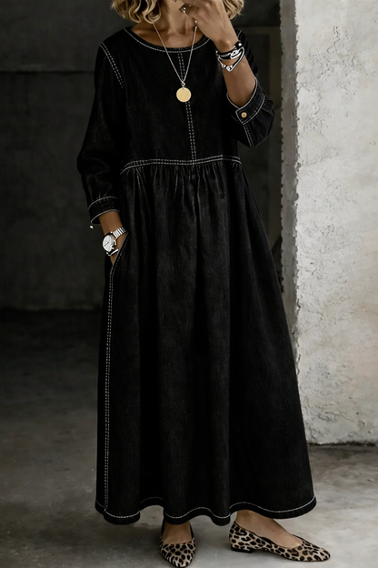 Sara | Vestido Maxi Vaquero Vintage