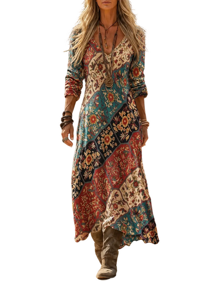 LIDIA| Vestido largo fluido de otoño