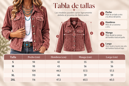RAFAELA | Chaqueta de Terciopelo Vintage Bohemio