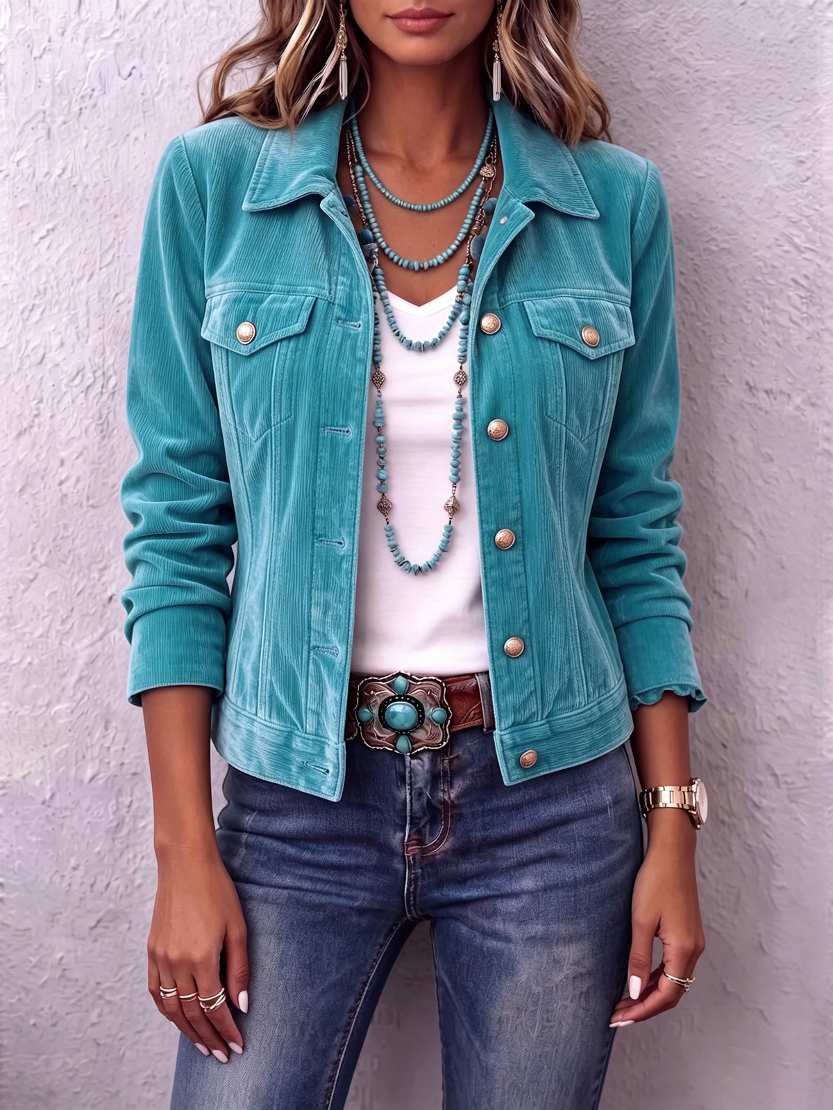 RAFAELA | Chaqueta de Terciopelo Vintage Bohemio