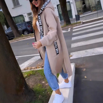 DOLORES | Abrigo sudadera oversize con capucha para mujer