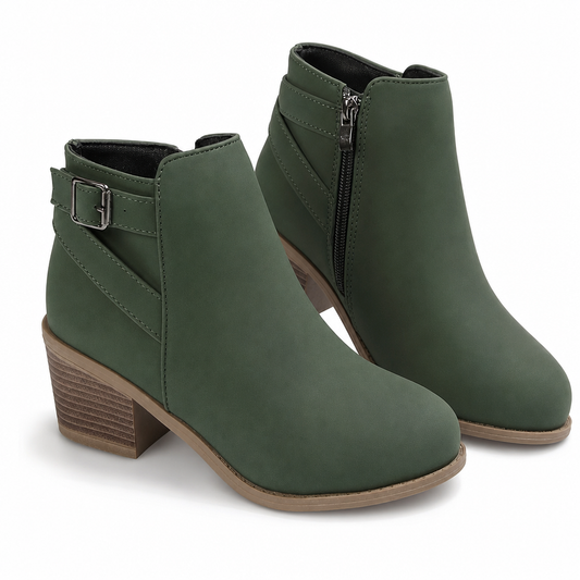 LETICIA | Botines para mujer con hebilla lateral inclinada